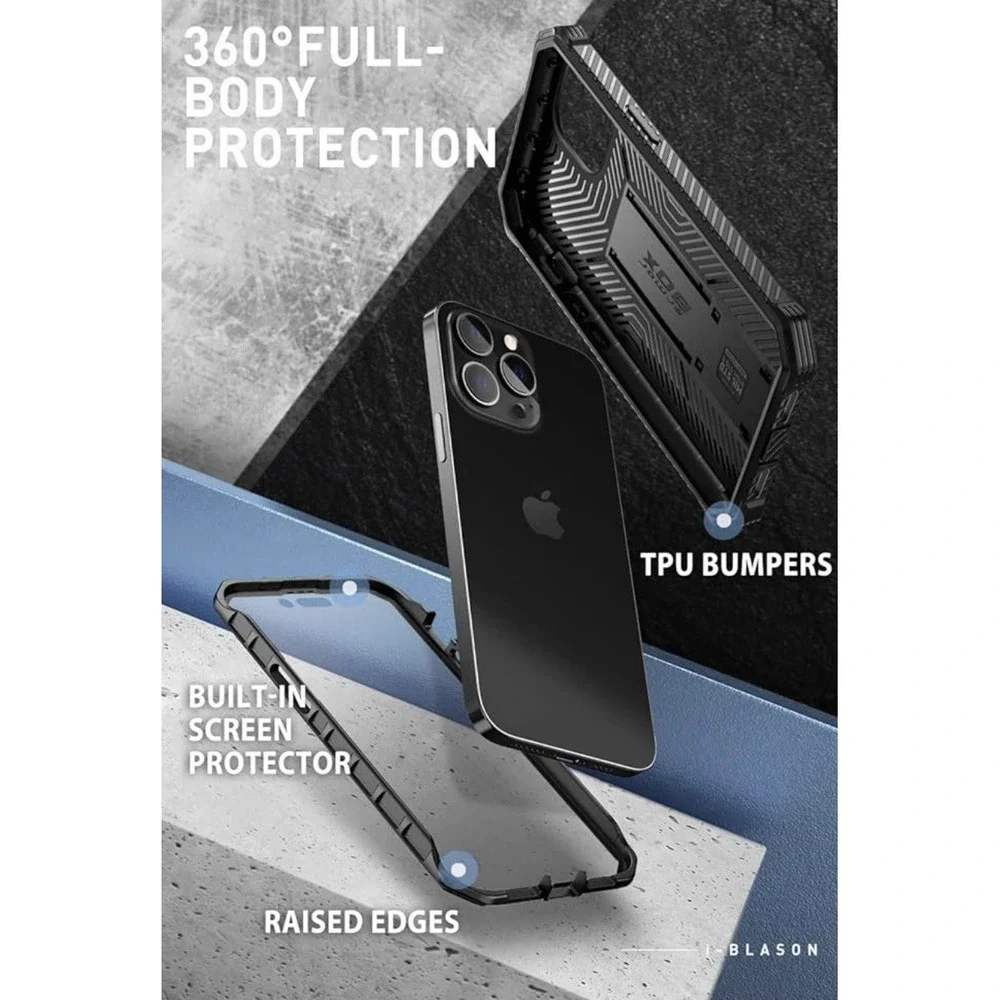 i-Blason Armorbox Black Bumper Case for iPhone 13 Pro